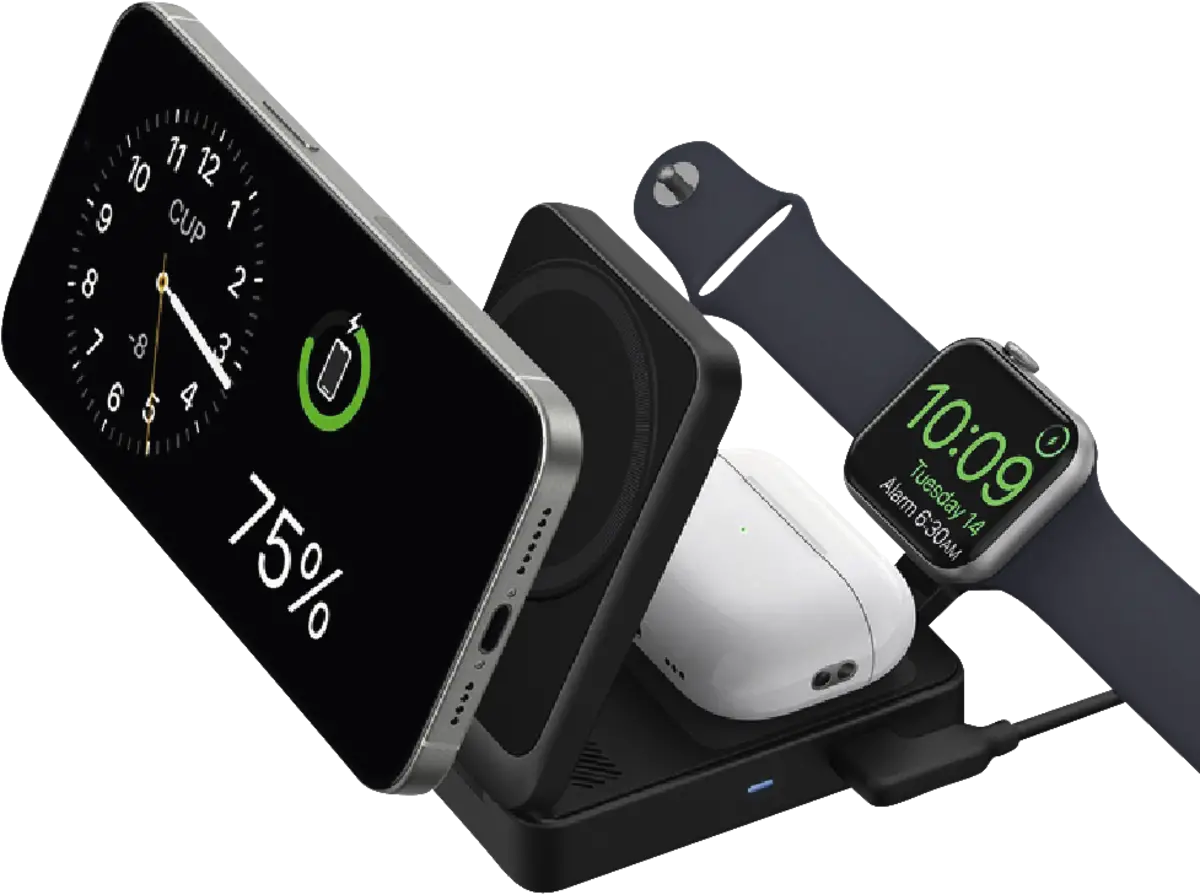 MagGo Wireless Charger (15W, Foldable 3-in-1)