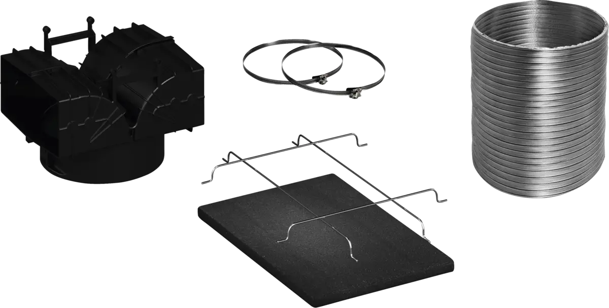 DWZ1GK1U2 Reciculatieset/diagonale wandschouwkappen Serie 2