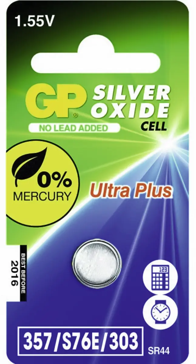 GP KNOOPCEL ZILV. D357/SR44