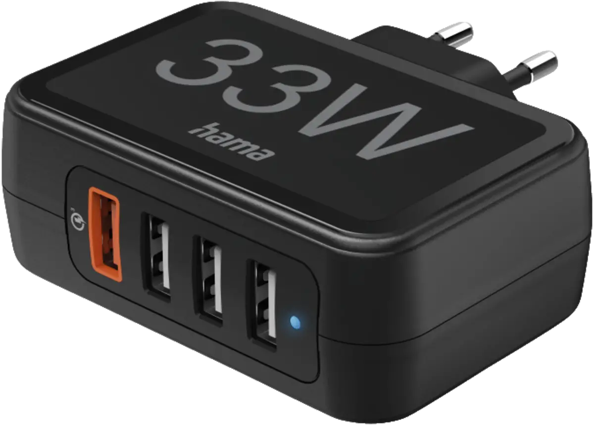 Oplaadstation, 33 watt, 4-voudig (1xQC3.0, 3xUSB-A)