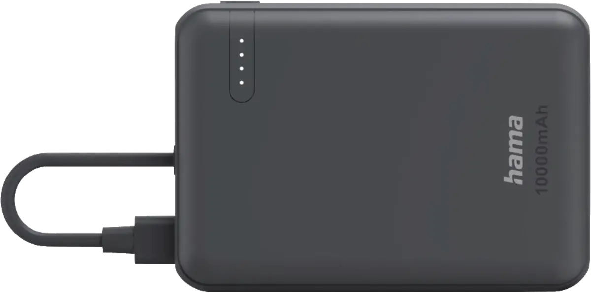 Power Pack Travel met kabel, 10000mAh, 2 uitgangen: 2x USB-C