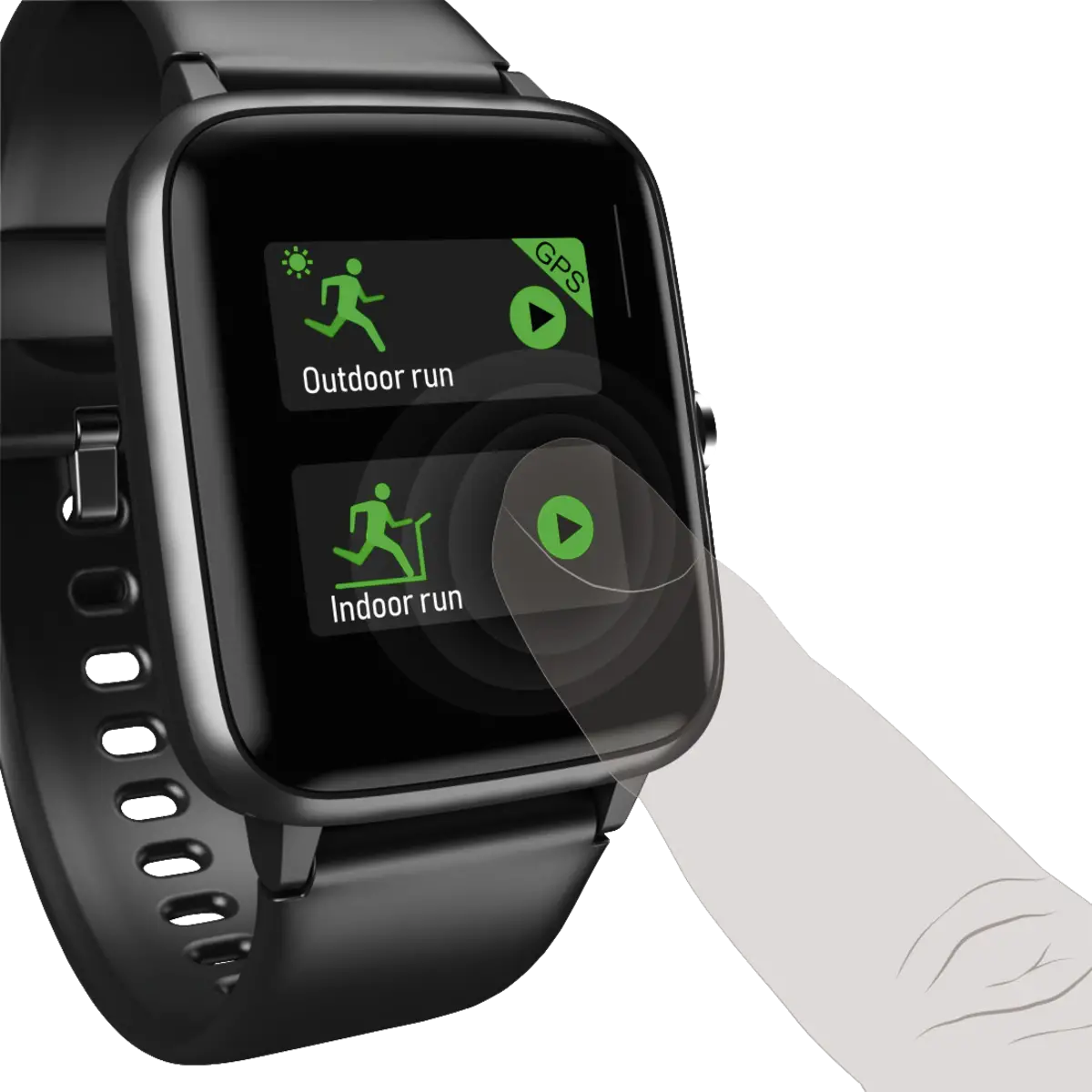 178606 Smartwatch Fit Watch 5910, zwarte armband