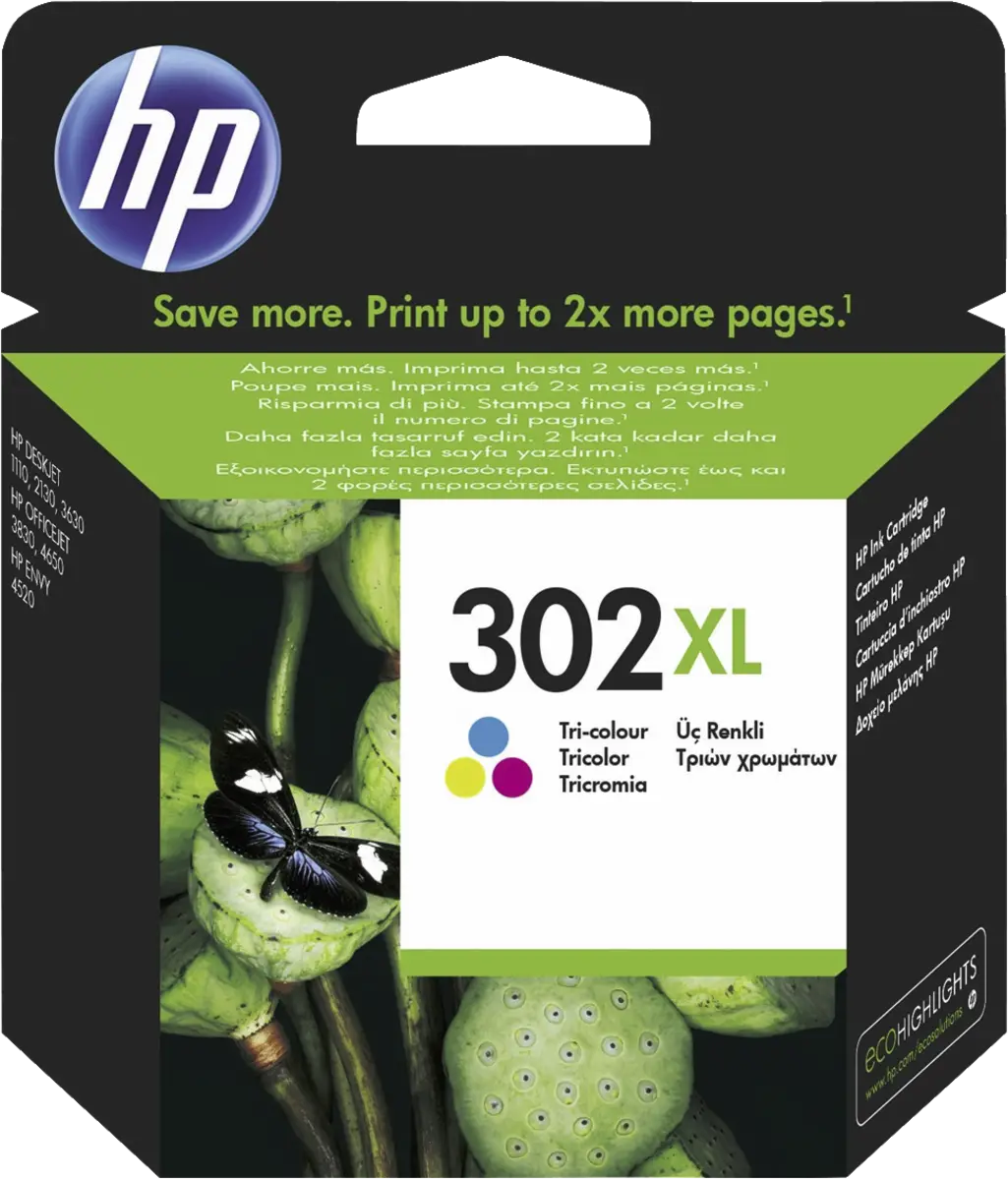 HP 302XL ink color