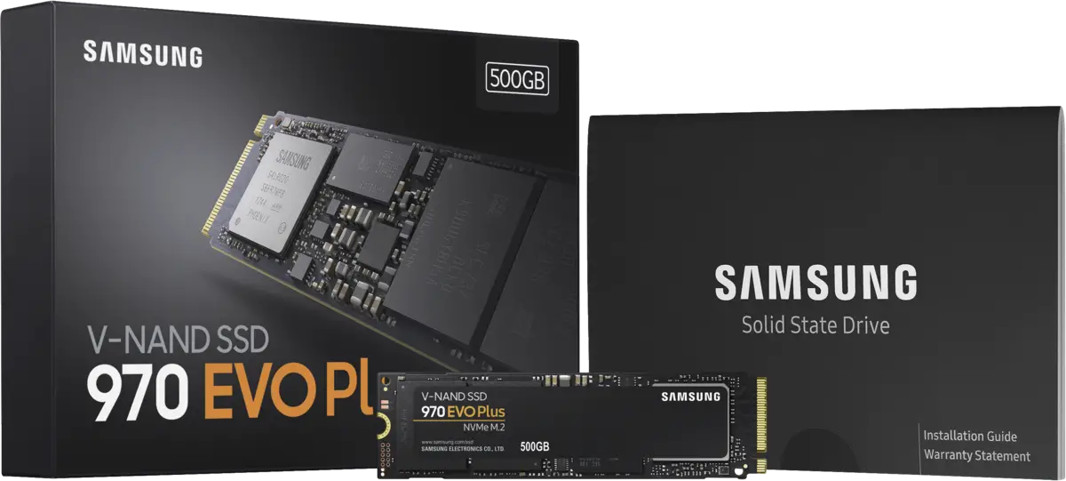 SSD 970 EVO Plus 500GB PCIe Gen3x4 M2.2280 NVMe 1.3 V-NAND