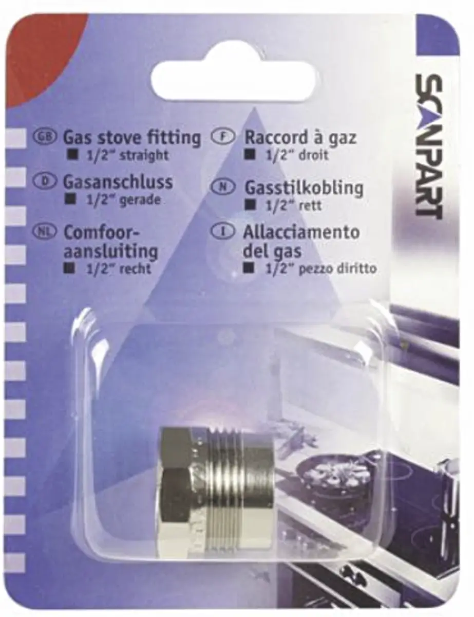 COMFOORAANSLUIT. 1/2INCH RECHT BL