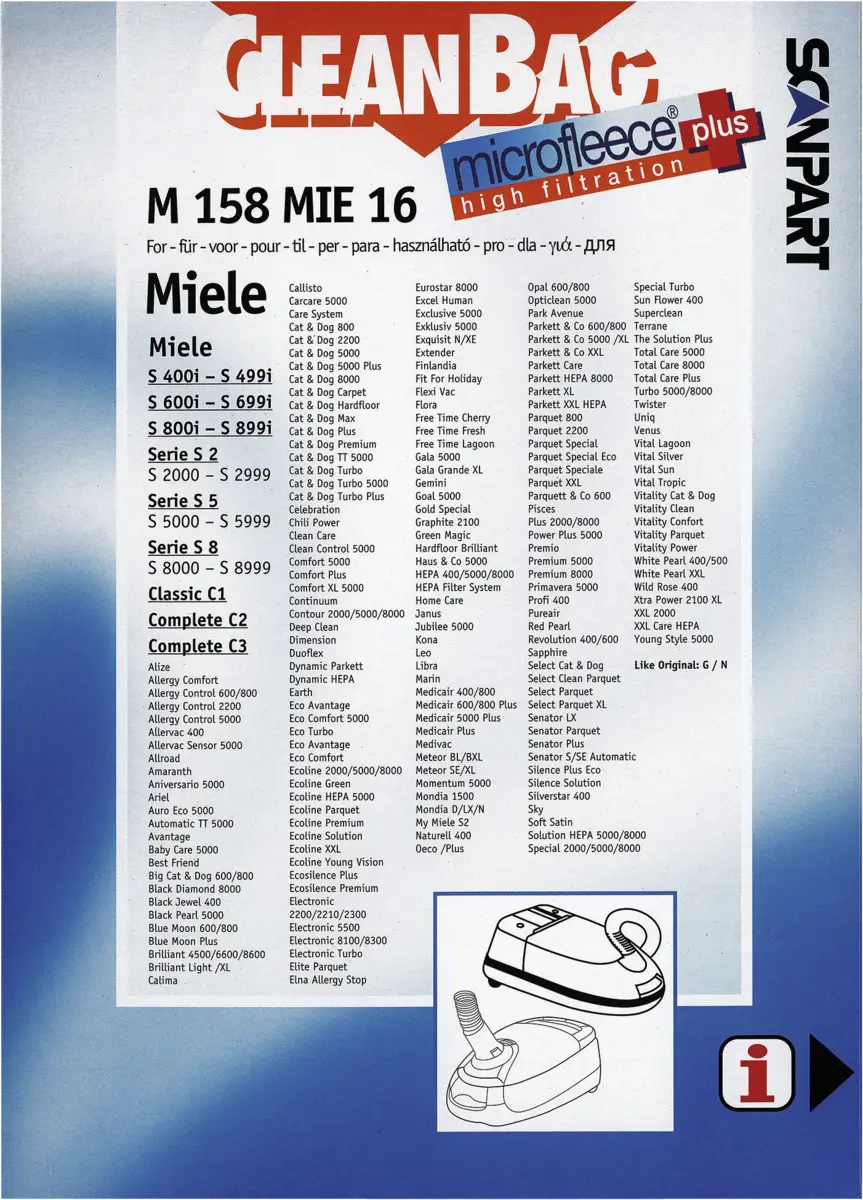 2682226158 Stofzak Miele G/H/N micro+
