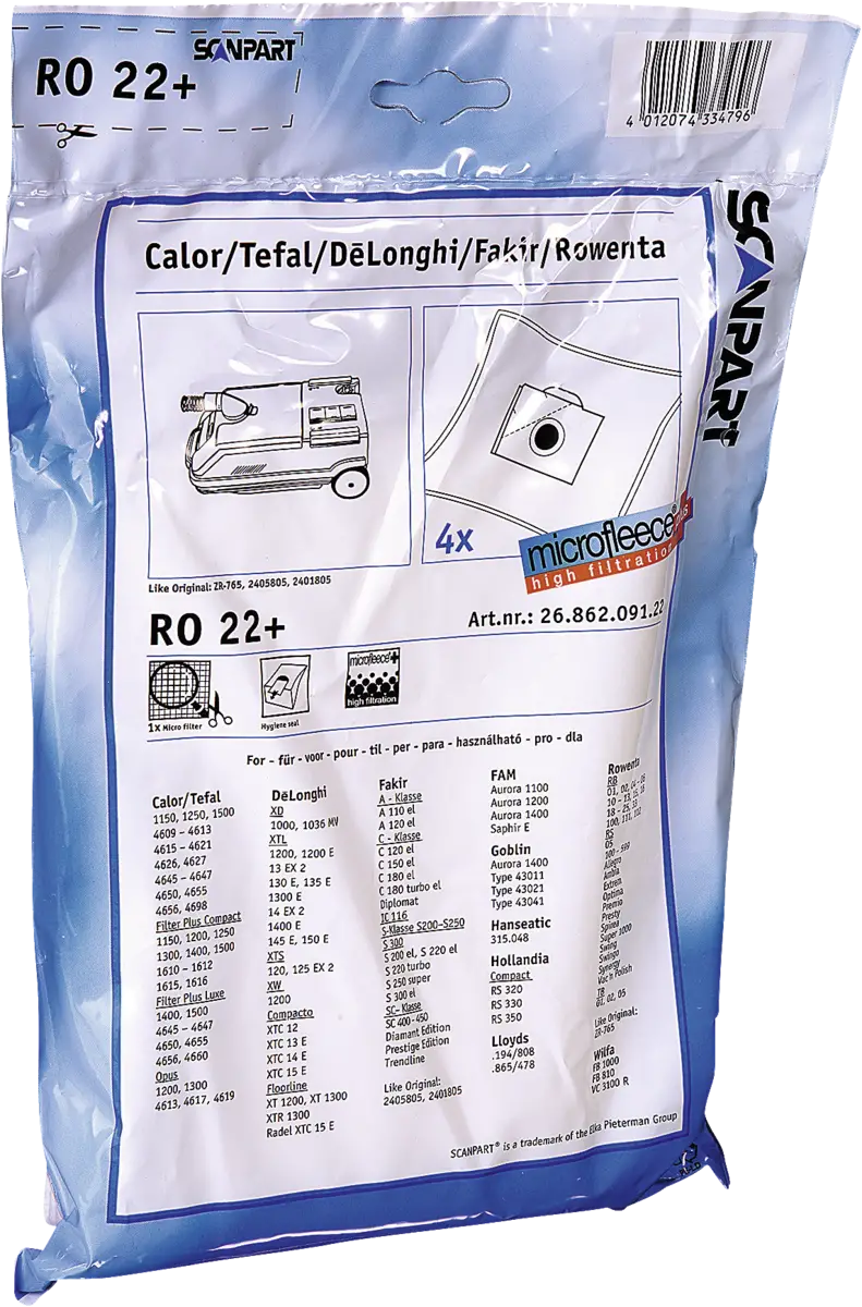 2686209122 Stofzak Rowenta RB01-33 micro+