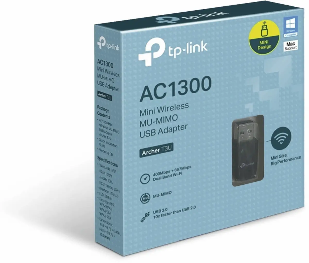 AC1300 Mini Wireless MU-MIMO USB Adapter WLAN