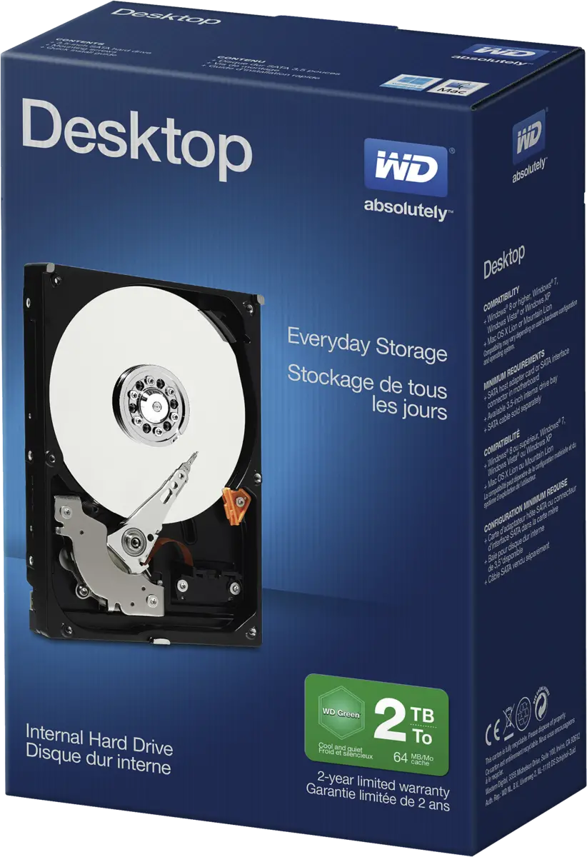 WD Blue Desktop 2TB Retail Kit