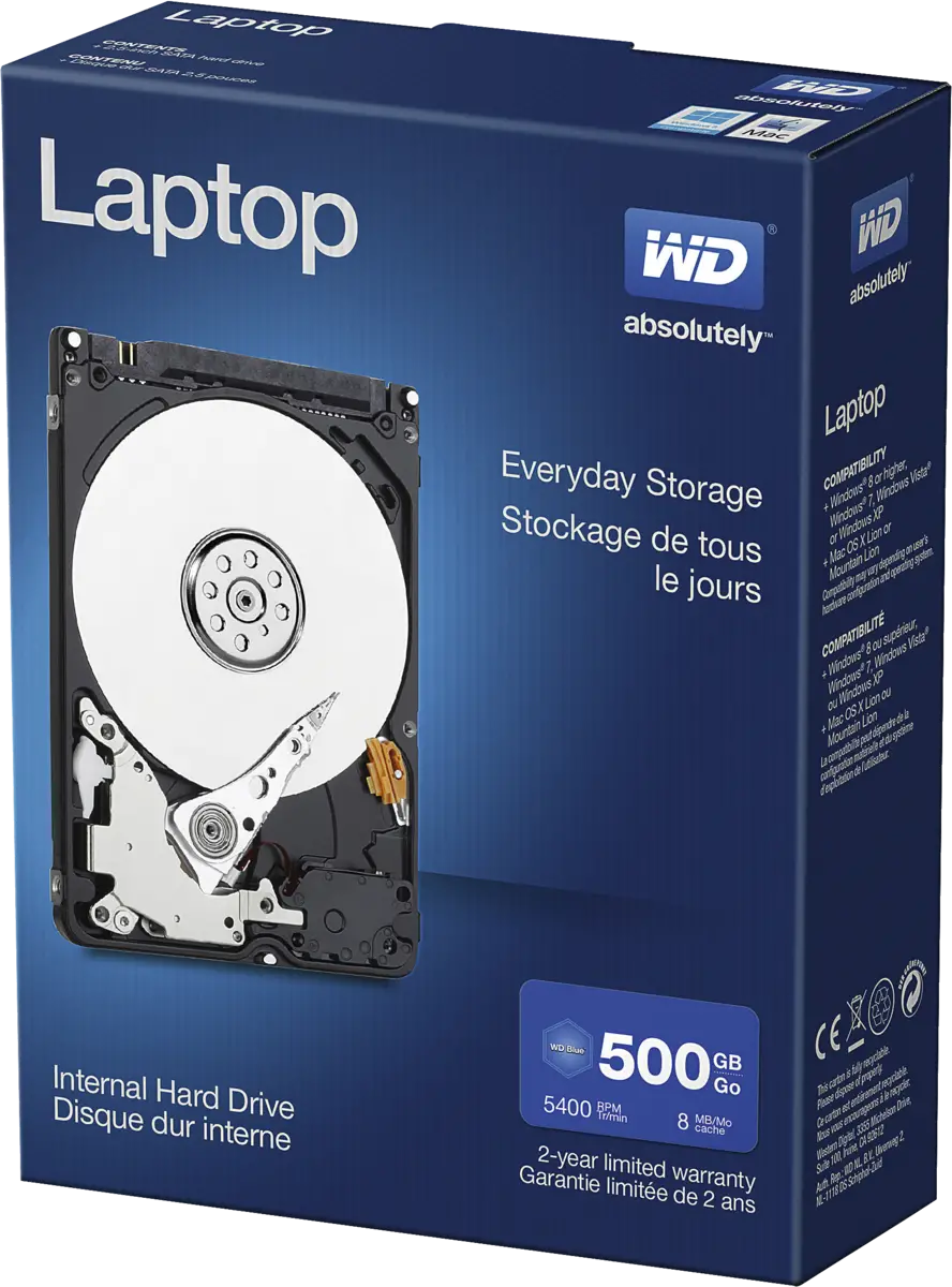WD Blue Laptop 500GB Retail