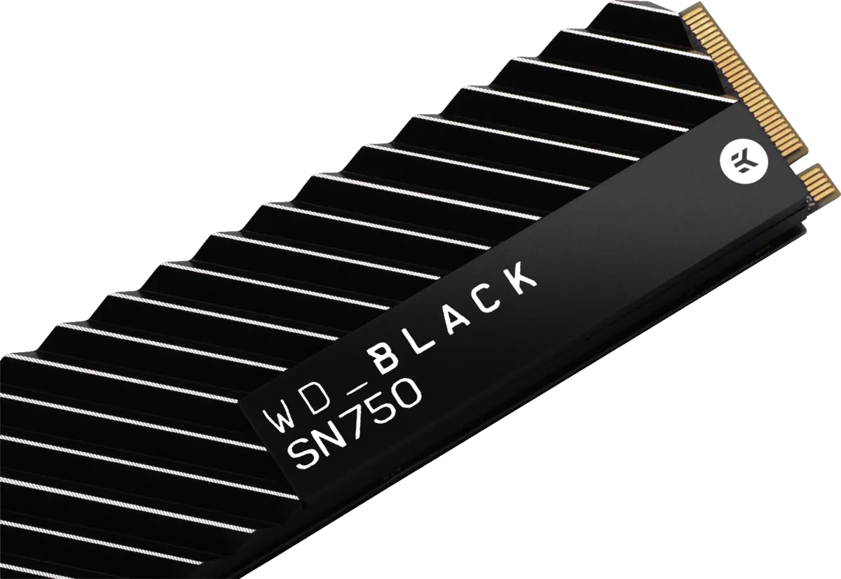 WD BLACK SN750 NVMe SSD 500GB with HEATSINK