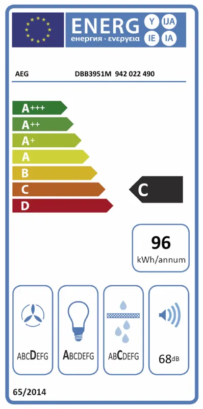 AEG DBB3951M energielabel