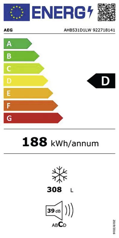 AEG AHB531D1LW energielabel