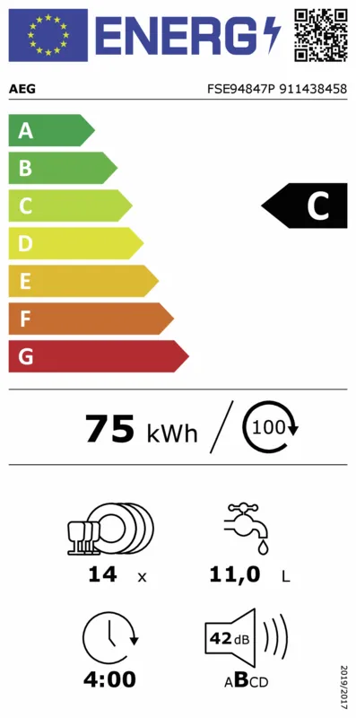 AEG FSE94847P energielabel
