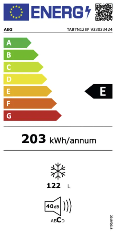 AEG TAB7N12EF energielabel
