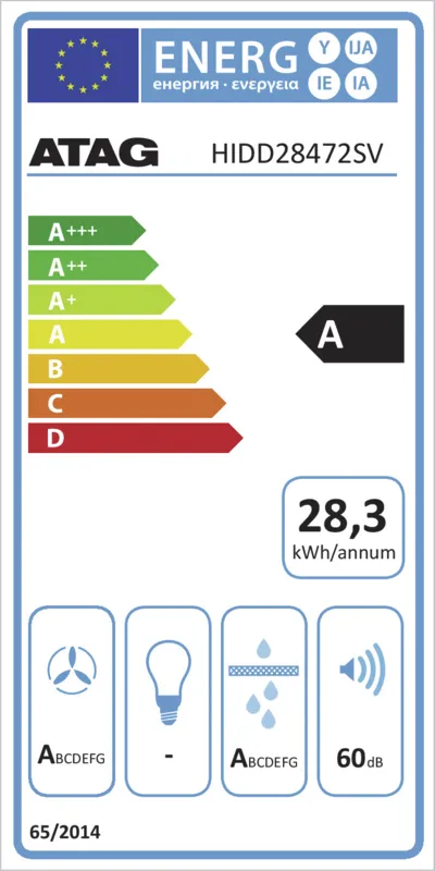 ATAG HIDD28472SV energielabel