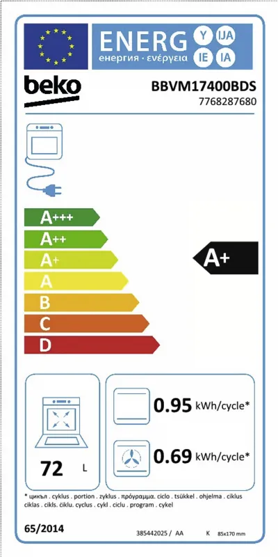 Beko BBVM17400BDS energielabel
