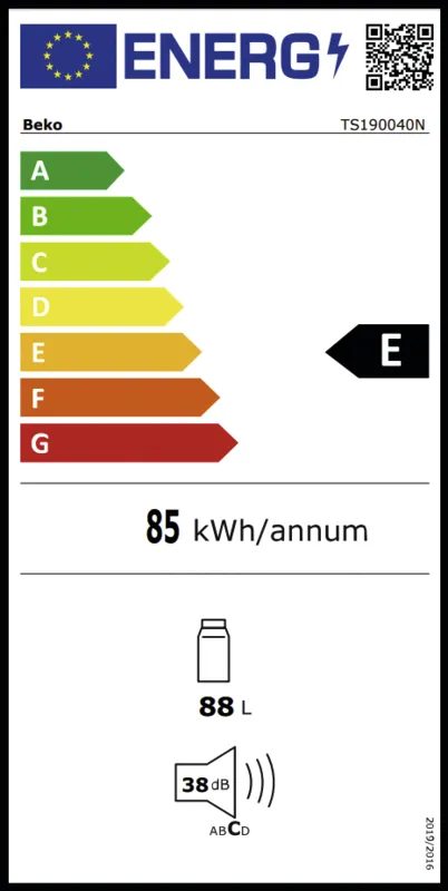Beko TS190040N energielabel