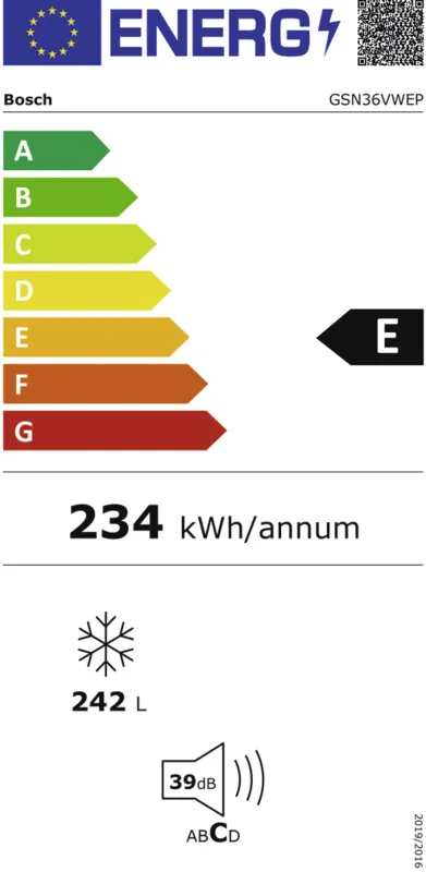 Bosch GSN36VWEP energielabel