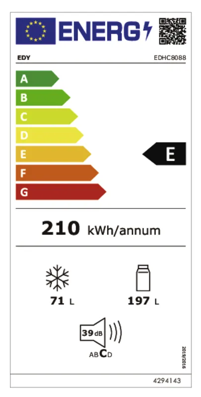 EDY EDHC8088 energielabel