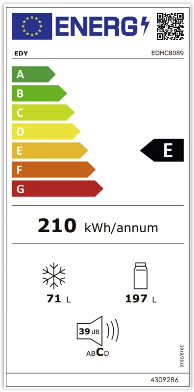 EDY EDHC8089 energielabel