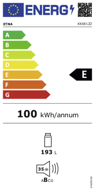Etna KKS5122 energielabel