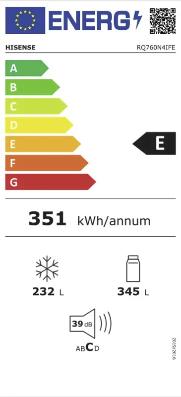 Hisense RQ760N4IFE energielabel