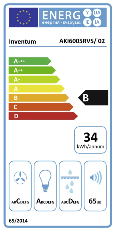 Inventum AKI6005RVS energielabel