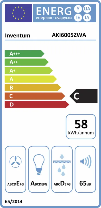 Inventum AKI6005ZWA energielabel