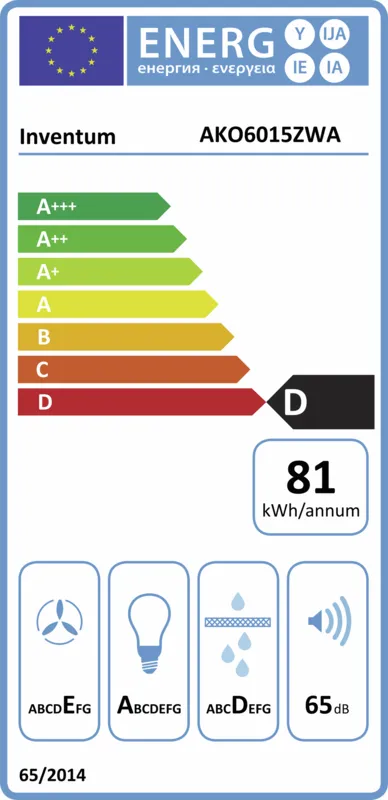 Inventum AKO6015ZWA energielabel