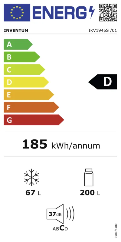 Inventum IKV1945S energielabel