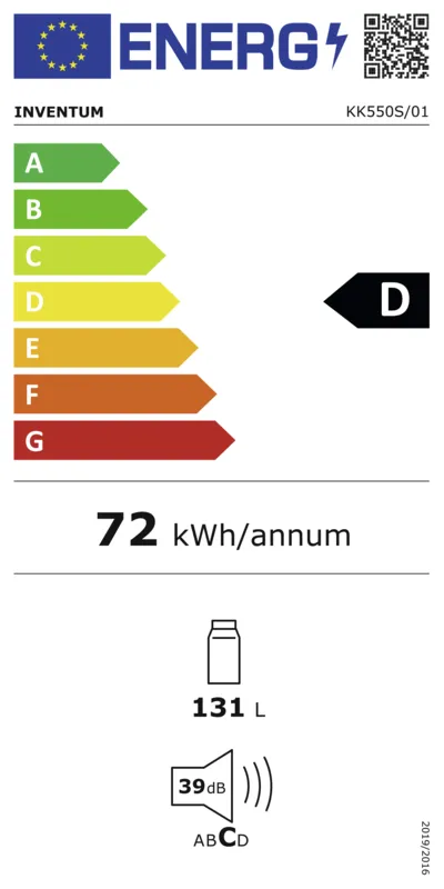 Inventum KK550S energielabel