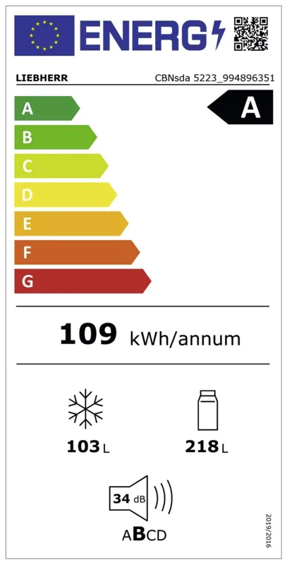 Liebherr CBNsda 5223-22 energielabel