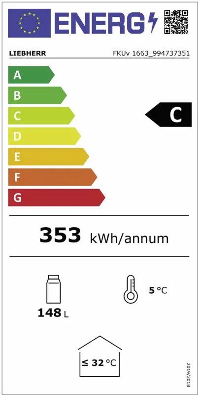 Liebherr FKUv 1663-24 energielabel