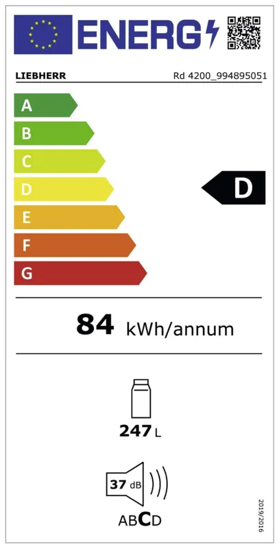 Liebherr Rd 4200-22 energielabel