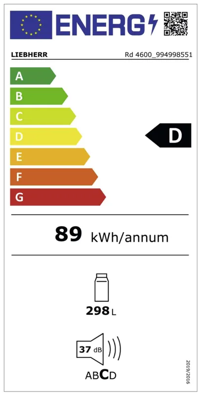 Liebherr Rd 4600-22 energielabel