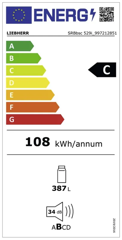 Liebherr SRBbsc 529i-23 energielabel