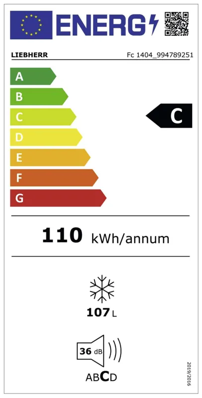 Liebherr Fc 1404-20 energielabel