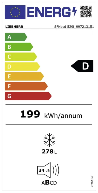 Liebherr SFNbsd 529i-23 energielabel