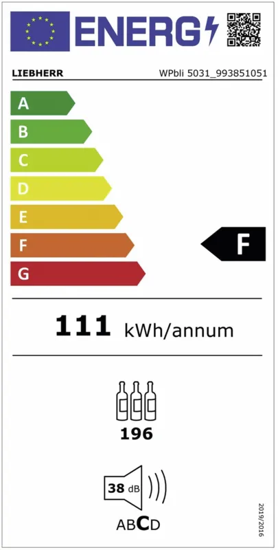 Liebherr WPbli 5031-20 energielabel