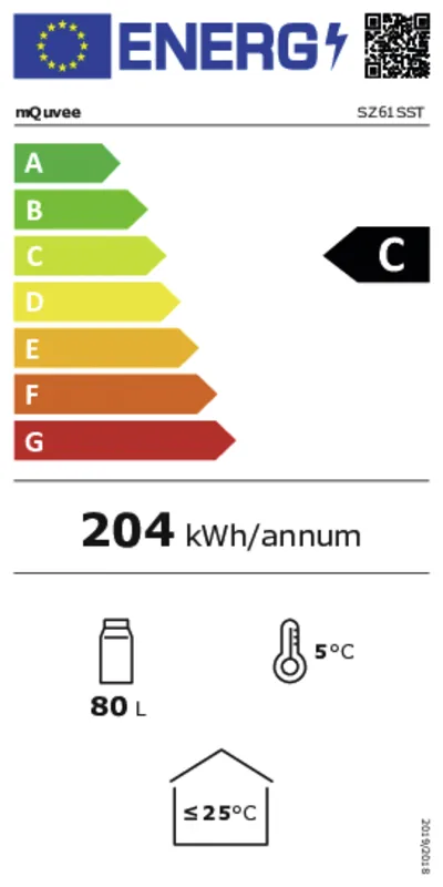 mQuvée BeerServer 40 cm energielabel