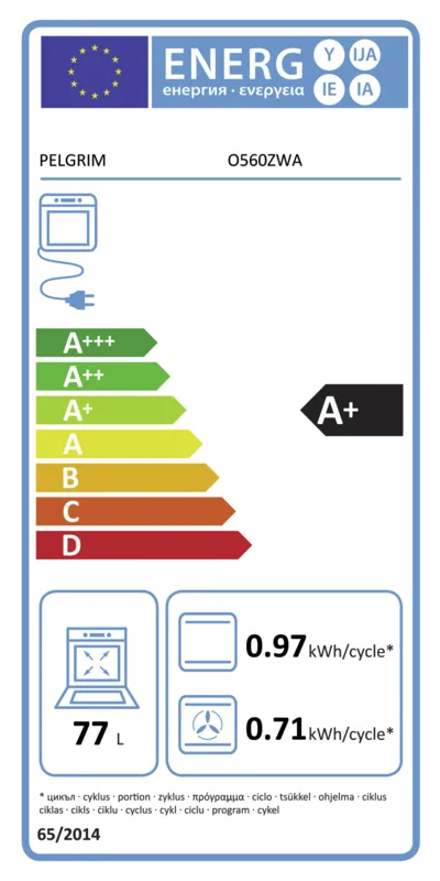 Pelgrim O560ZWA energielabel