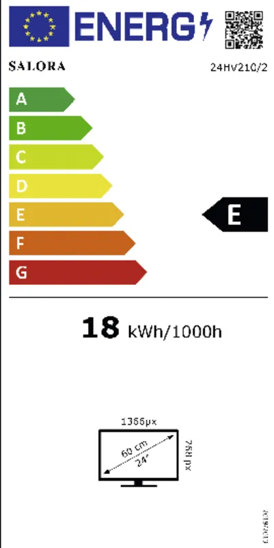 Salora 24HV210 energielabel