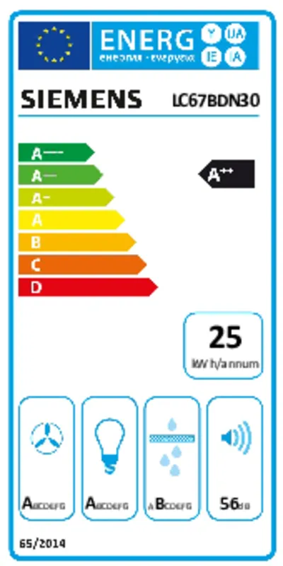 Siemens LC67BDN30 energielabel