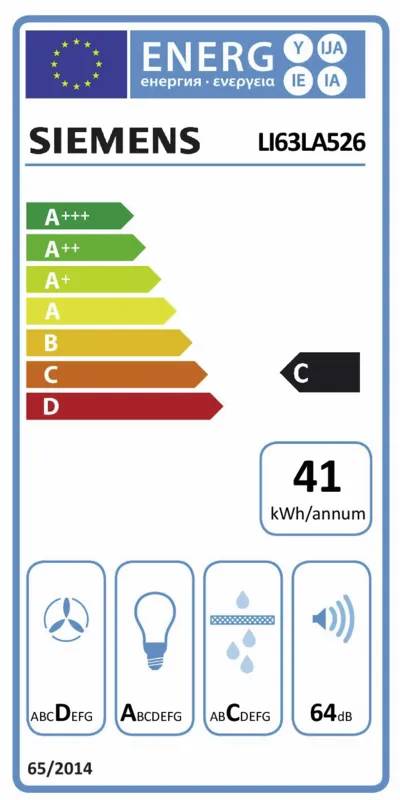 Siemens LI63LA526 energielabel