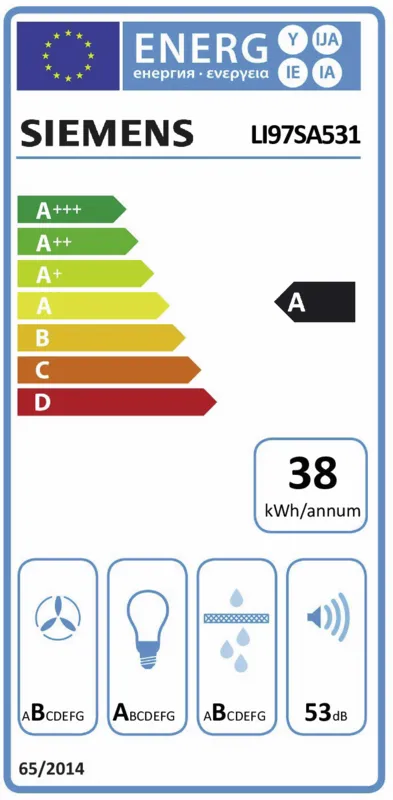 Siemens LI97SA531 energielabel