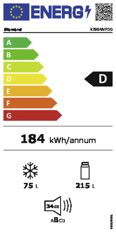 Siemens KI96NVFD0 energielabel