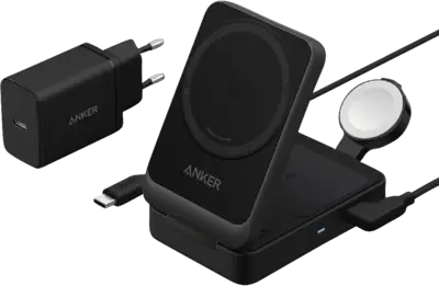 Anker MagGo Wireless Charger (15W, Foldable 3-in-1)