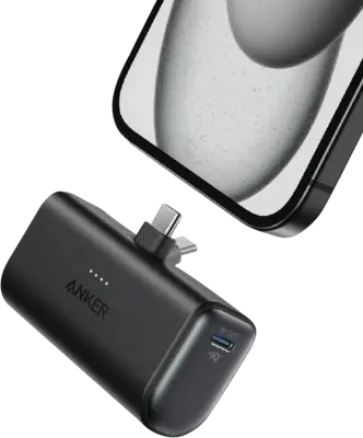 Nano Power Bank (5,000mAh, 22.5W, Built-In USB-C Connector)