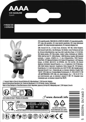 batterij alkaline ultra AAAA A2 MX2500 2pack